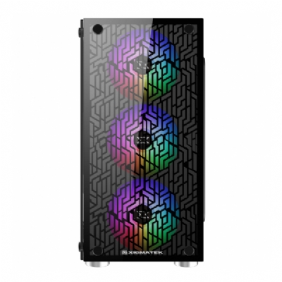 CASE XIGMATEK NYX 3F M-ATX MÀU ĐEN KÍNH CƯỜNG LỰC RGB